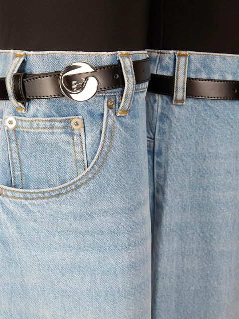 Coperni paneled belted trousers - Black