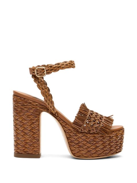 Casadei fringed heeled sandals - Brown - zdjęcie produktu nr 1