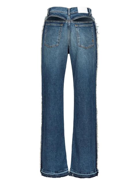 PINKO frayed-trim flared jeans - Blue - zdjęcie produktu nr 2