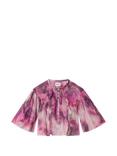 MARANT ÉTOILE Veelia ruffled buttoned blouse - Pink - zdjęcie produktu nr 1