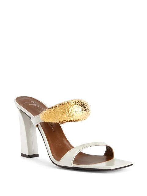Giuseppe Zanotti 90mm GZ-Ania leather sandals - White - zdjęcie produktu nr 2