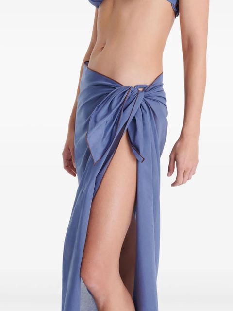 ERES Cabine logo-embroidered sarong - Blue