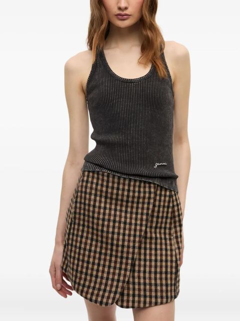 GANNI ribbed tank top - Black - zdjęcie produktu nr 2
