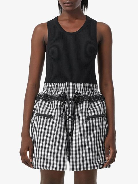 Burberry gingham loop-back dress - Black
