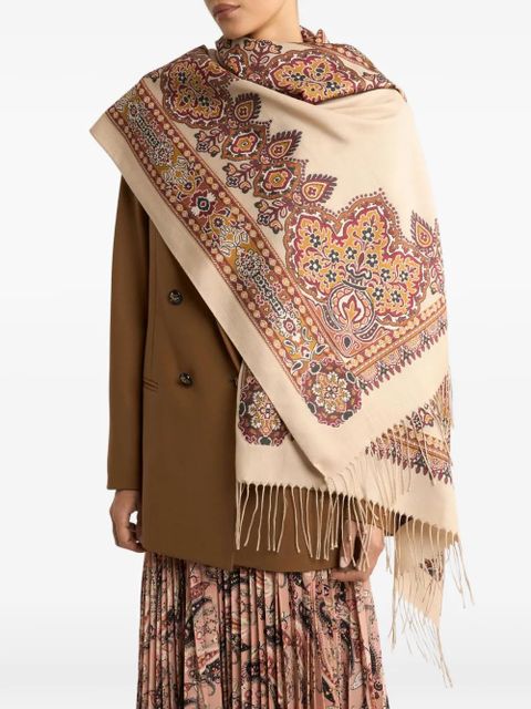 ETRO baroque-jacquard scarf - Neutrals