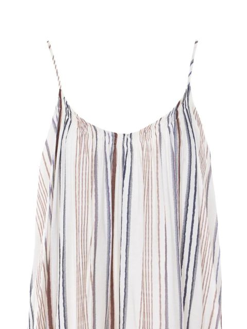 Eleh spaghetti straps striped dress - White