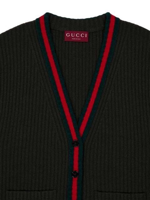 Gucci buttoned V-neck vest - Green