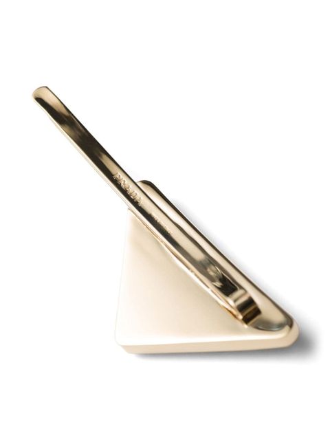 Prada logo-engraved triangle hair clips - Gold - zdjęcie produktu nr 2