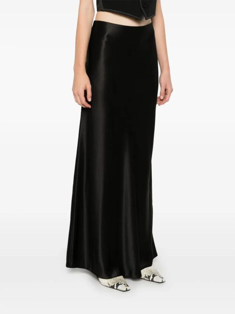 Saint Laurent silk maxi skirt - Black