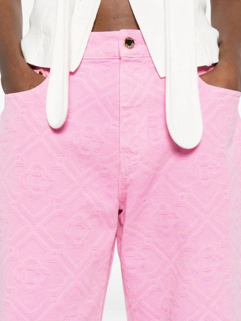 Casablanca monogram straight jeans - Pink