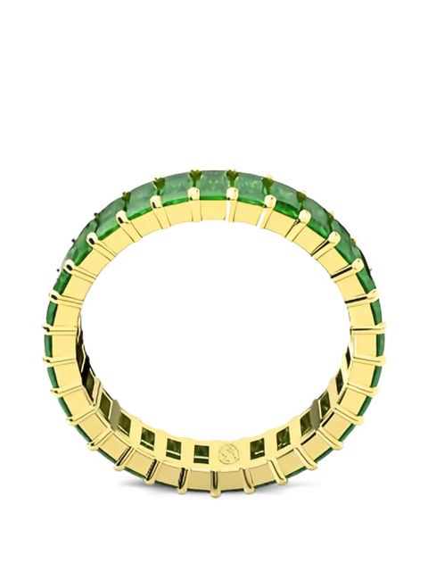 Swarovski baguette-cut crystal-embellished ring - Gold