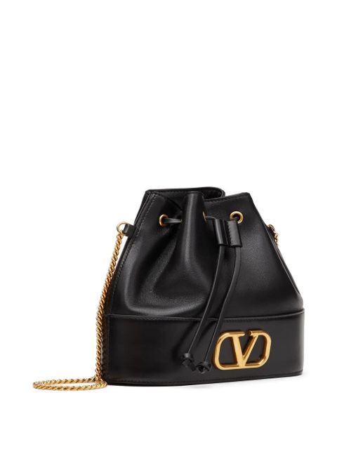 Valentino Garavani mini VLogo signature bucket bag in nappa leather - Black