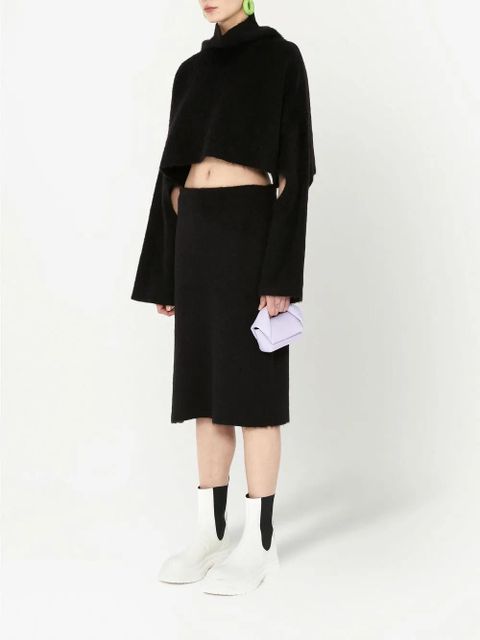 JW Anderson wool-blend midi pencil skirt - Black