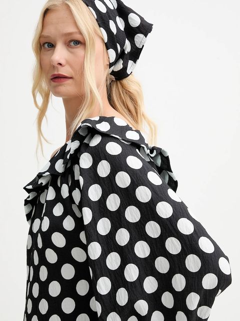 The Sleeper bluzka damska kolor czarny wzorzysta GATP01G097N