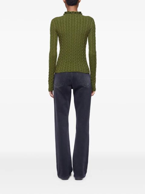 Rabanne cable-knit top - Green