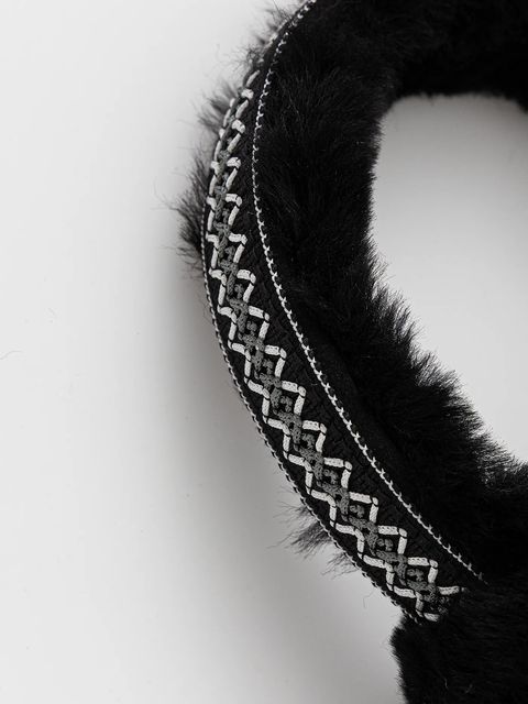 UGG nauszniki wełniane kolor czarny 20496 - zdjęcie produktu nr 2