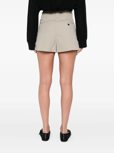 Alexander Wang pleated chain-embellished shorts - Green