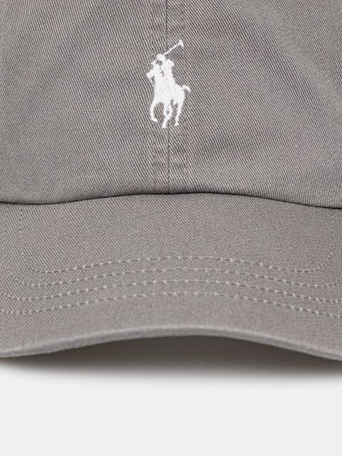 Polo Ralph Lauren czapka z daszkiem bawełniana kolor szary gładka 211912843 - zdjęcie produktu nr 2