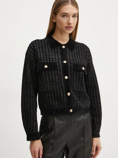 Morgan kardigan MVAZOU damski kolor czarny MVAZOU