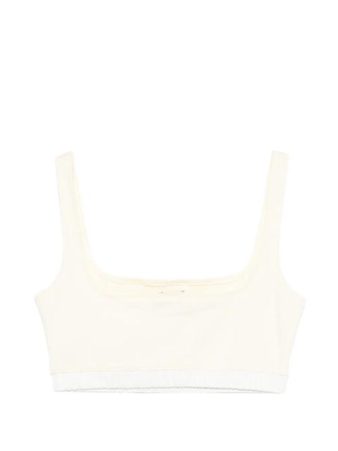 ENTIRE STUDIOS logo-patch crop top - Yellow - zdjęcie produktu nr 2