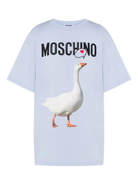 Moschino goose-print cotton T-shirt - Blue - zdjęcie produktu nr 1