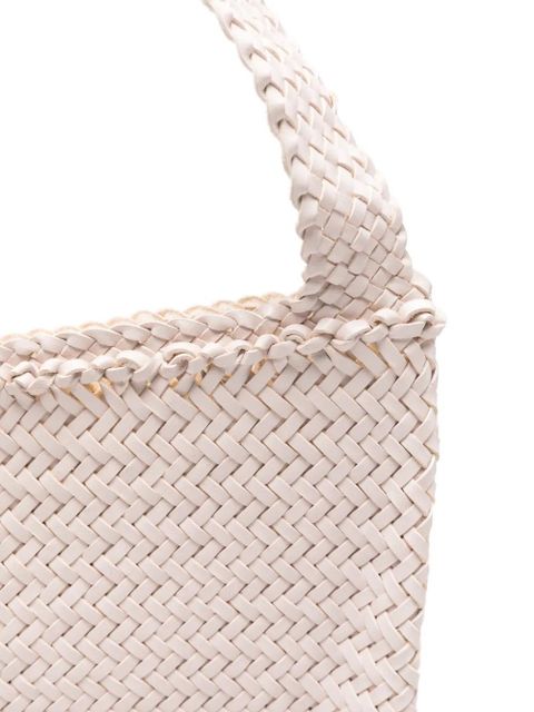 DRAGON DIFFUSION braided handle woven tote bag - Pink