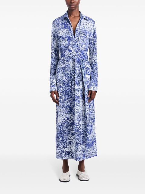 Proenza Schouler abstract-print crepe maxi dress - Blue - zdjęcie produktu nr 2