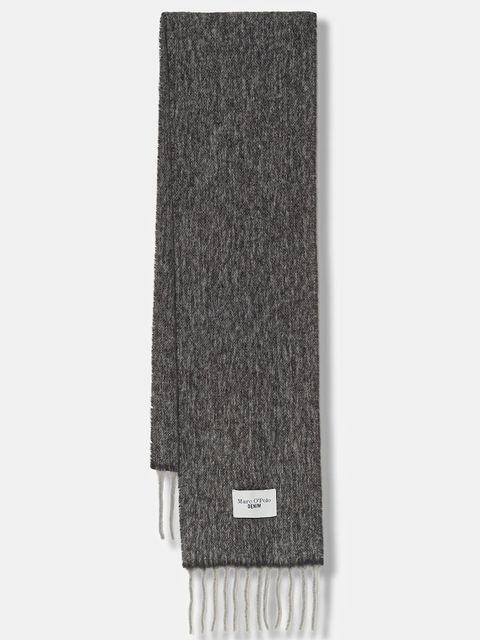 Marc O'Polo szalik z dodatkiem wełny damski kolor szary melanżowy 5000007554 - zdjęcie produktu nr 1