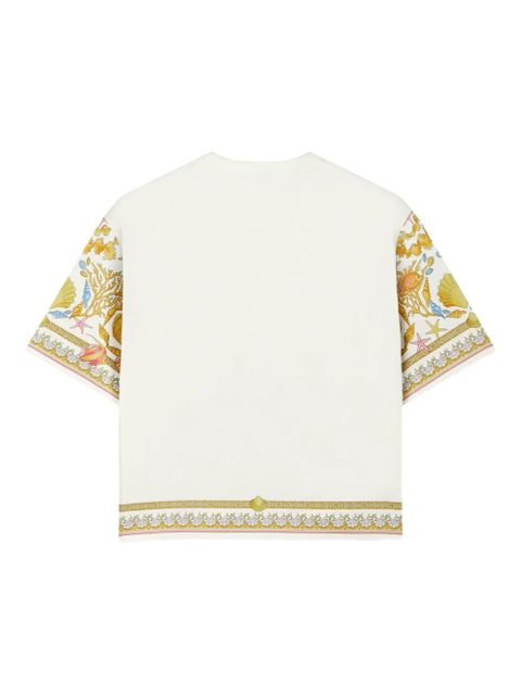 Versace Underwater Barocco crop T-shirt - White - zdjęcie produktu nr 2