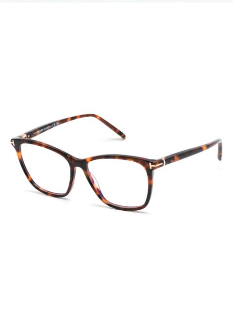 TOM FORD Eyewear FT5989B rectangle-frame glasses - Brown - zdjęcie produktu nr 2