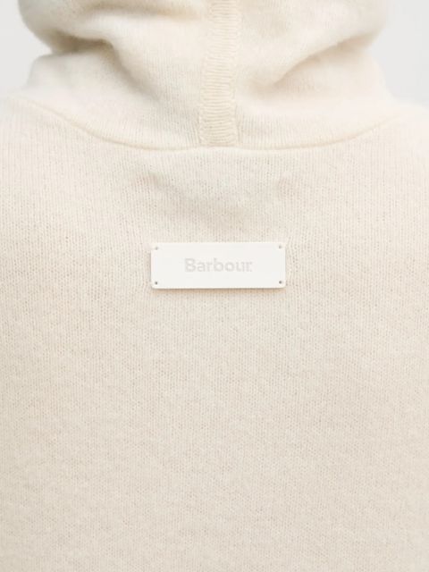 Barbour sweter wełniany damski kolor beżowy z golfem LKN1705