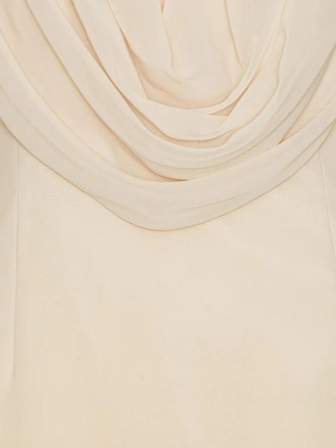 ROTATE BIRGER CHRISTENSEN cowl-neck long-sleeve mini dress - Neutrals