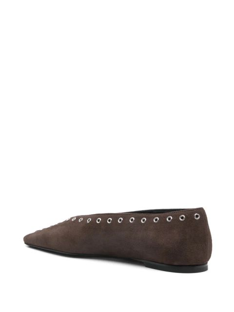 TOTEME suede ballet flats - Brown