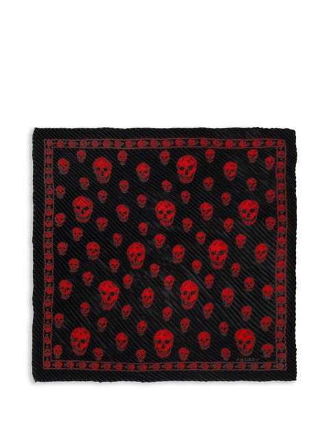 Alexander McQueen skull-print silk scarf - Black - zdjęcie produktu nr 1