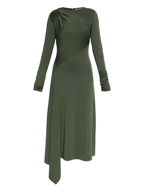 Victoria Beckham twisted asymmetric midi dress - Green - zdjęcie produktu nr 1