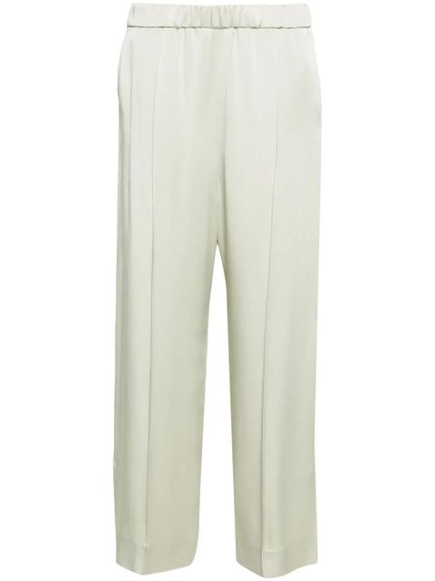Jil Sander wide-leg pressed-crease trousers - Green - zdjęcie produktu nr 1