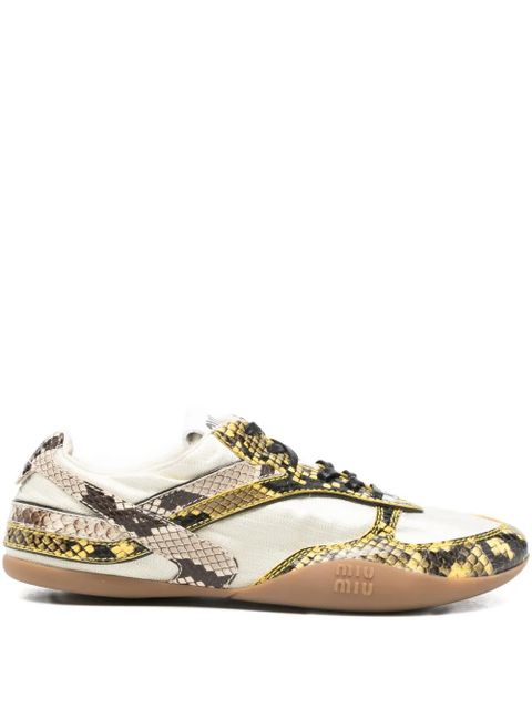 Miu Miu snakeskin sneakers - Neutrals - zdjęcie produktu nr 1