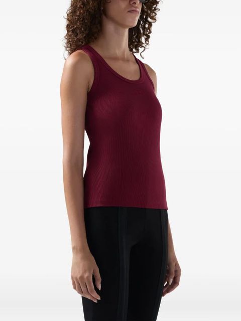 GCDS ribbed embroidered tank top