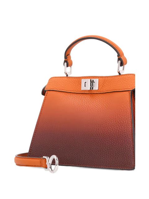 FENDI mini Peekaboo ISeeU leather tote bag - Brown