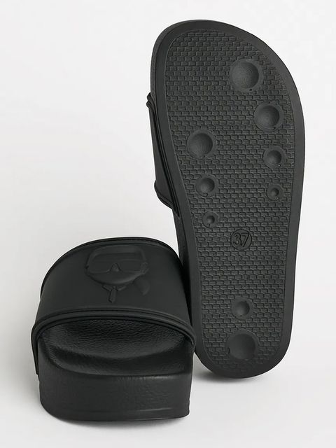 Karl Lagerfeld klapki KONDO MAXI damskie kolor czarny na platformie KL80819M