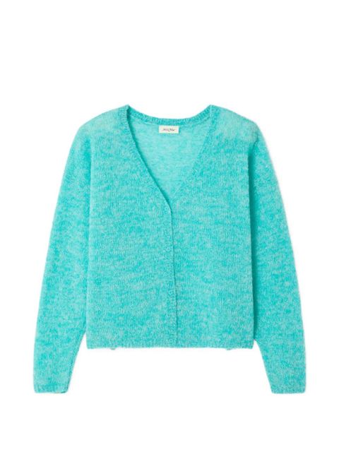 American Vintage Nuggy V-neck wool cardigan - Blue - zdjęcie produktu nr 1