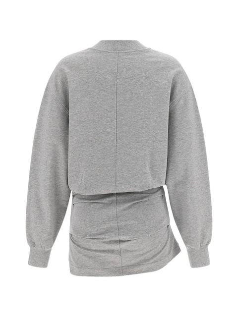 The Attico oversized sweatshirt draping mini dress - Grey - zdjęcie produktu nr 2