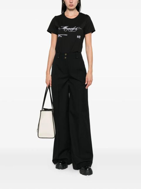 Moncler embroidered-logo cotton T-shirt - Black
