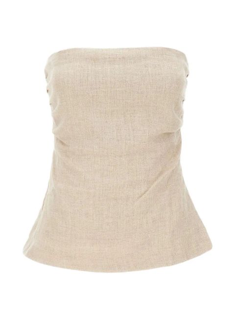 Faithfull the Brand strapless ruched top - Neutrals - zdjęcie produktu nr 1