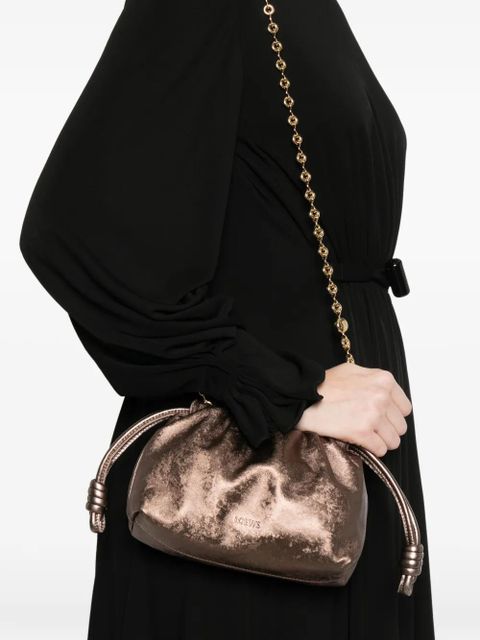 LOEWE Flamenco knot-detail clutch bag - Brown - zdjęcie produktu nr 2