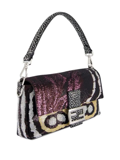 FENDI Baguette sequinned shoulder bag - Black - zdjęcie produktu nr 2