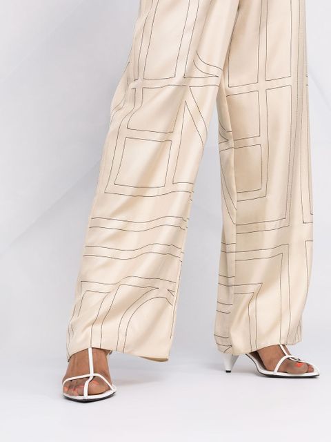 TOTEME monogram silk pyjama trousers - Neutrals - zdjęcie produktu nr 2
