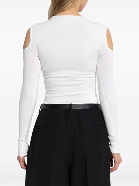 Max Mara Vik cold-shoulder long-sleeve top - White