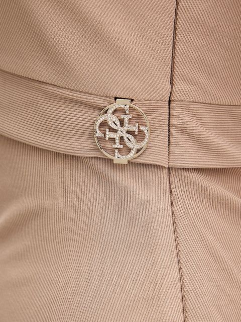 Guess sukienka PRISCA kolor beżowy midi dopasowana W5YK27 KAQL2 - zdjęcie produktu nr 2