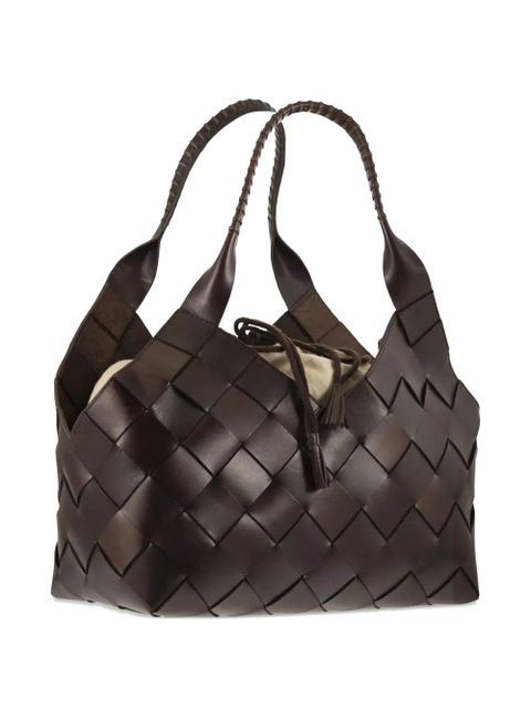 DRAGON DIFFUSION Castello braided-handle shoulder bag - Brown